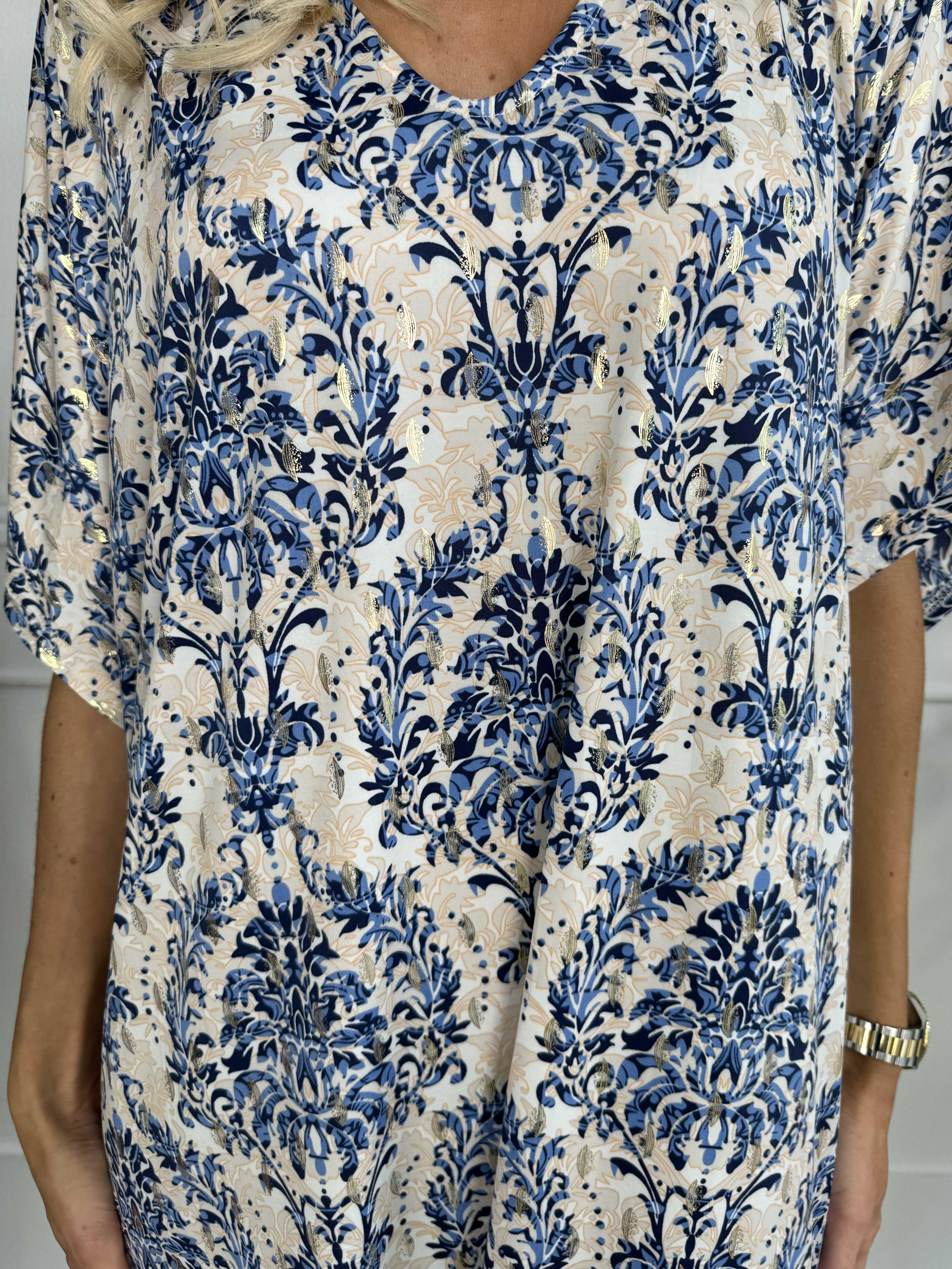 Azmina Royal - Tunikaklänning i lös passform med resår